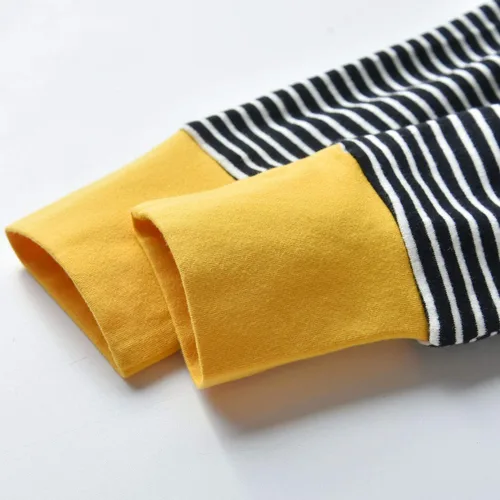 Miniatura 8 de Conjunto de sudadera con capucha de manga larga a rayas para bebé (niño) de Rebey