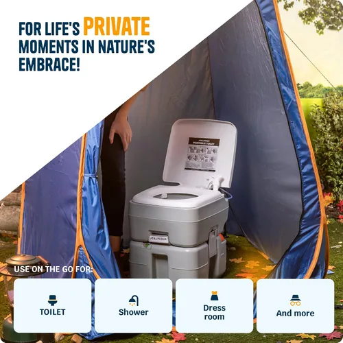 Miniatura 5 de Alpcour Tienda de campaña desplegable portátil – Tienda de privacidad para inodoro portátil, ducha y vestuario para acampar y al aire libre