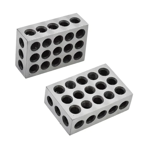 Miniatura 3 de 1 par de 1-2-3 bloques emparejados par con 23 agujeros de precisión Machinist Fresado 0.0002 in apto para fresadora plantilla