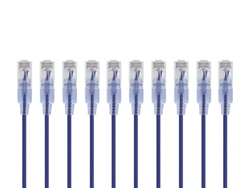 Miniatura 46 de Monoprice Cat6A - Cable de conexión Ethernet de 6 pulgadas, negro, UTP, 30 AWG, 10G, cable de cobre puro desnudo, sin enganche, RJ45, serie SlimRun