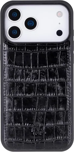 Miniatura 146 de Venito Lucca - Funda de piel compatible con Samsung Galaxy Note 10 (6,3 pulgadas), extra segura, con cubierta trasera acolchada, cocodrilo negro