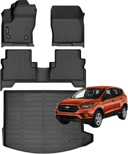 Miniatura 49 de Juego completo de tapetes de auto para todo tipo de clima, revestimiento automotriz para piso y maletero