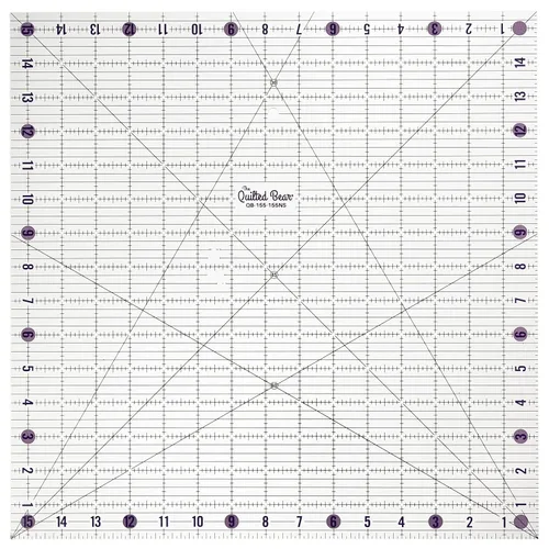 Miniatura 14 de The Quilted Bear Reglas de Acolchado - Regla de Acolchado de Acrílico Transparente Antideslizante, Patchwork y Costura con Líneas Negras Claras