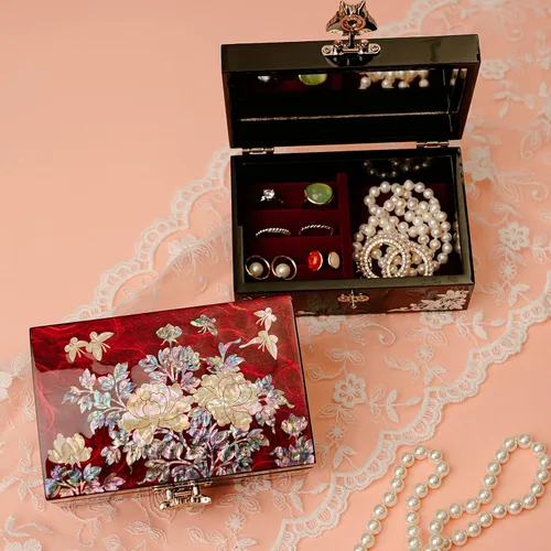 Miniatura 8 de February Mountain Joyero pequeño de madreperla Regalos para mejores amigas, mujeres, regalos de agradecimiento, regalos de cumpleaños para mamá