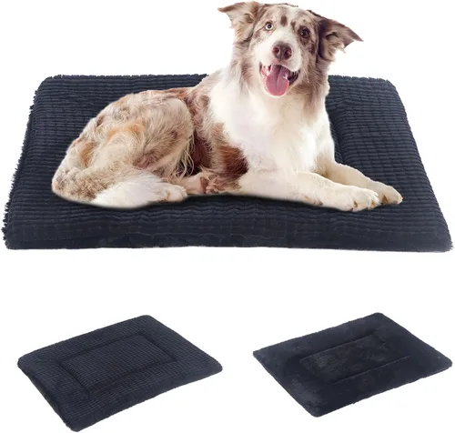 Miniatura 20 de BVAGSS XH079 - Almohadilla reversible para jaula de perro, de espuma viscoelástica, suave, cálida, lavable a máquina, colchón para perreras