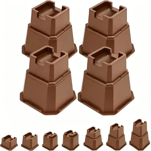 Miniatura 15 de Elevadores de Cama Shouwuhho de 2 Pulgadas, Elevadores de Muebles con Alturas de 2 3 4 5 6 7 8 Pulgadas de Alta Resistencia, Elevadores de Cama