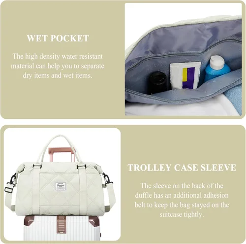 Miniatura 6 de Weekender Bags for Women Travel, Overnight Travel Duffel Bag with Wet Pocket and Separate Toiletry Bag, Airplane Personal Item Travel Bag, Travel