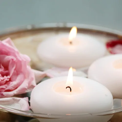 Miniatura 3 de flamecan Paquete de 12 velas flotantes, velas blancas sin perfume de cera sin goteo de 3 pulgadas, para jarrones cilíndricos, bodas, fiestas y días