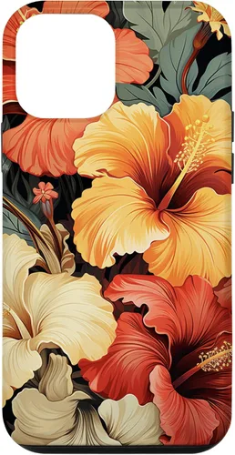 Miniatura 16 de Funda para iPhone 13 Pro Max con diseño tropical hawaiano amarillo rojo hibisco plumeria