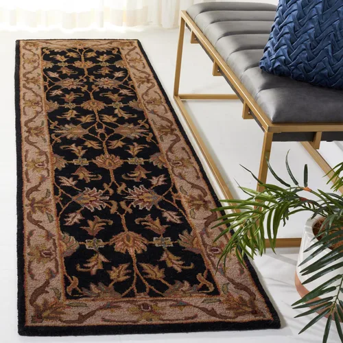 Miniatura 16 de Safavieh colección Heritage HG628A - tapete oriental tradicional hecho a mano de lana verde oscura y dorada, Lana, negro / beige (Black/ Beige)