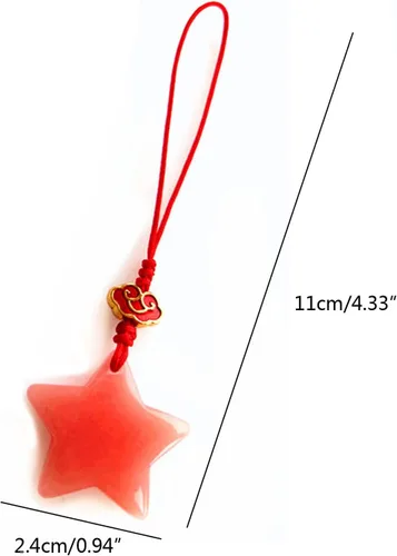 Miniatura 3 de hejhncii Llavero de estrella luminosa colgante de bolso de moda unisex llavero colgante colgante de pareja brillante en la oscuridad, BL