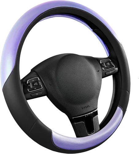 Miniatura 2 de Road Comforts Funda para Volante – Funda para Volante de Cuero Transpirable, Agarre Antideslizante, Ajuste Universal de 14.5" a 15", Resistente al