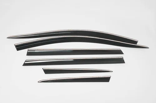 Miniatura 2 de AUTOCLOVER - Juego de 6 protectores de lluvia con cinta adhesiva para Hyundai Santa Fe 2019 2020 2021 2022 2023 / deflectores de ventana, persianas