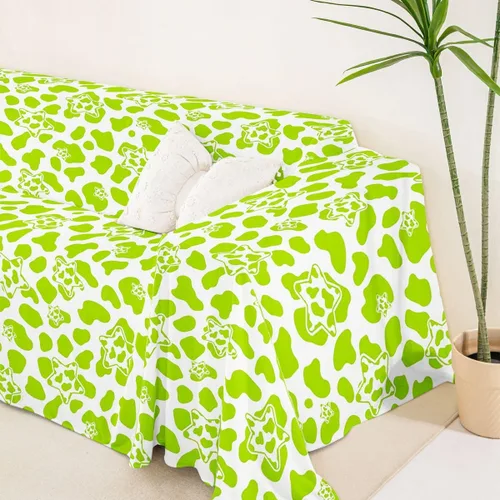 Miniatura 5 de Erosebridal Funda protectora para sofá, diseño de vaca lechera, diseño de vaca verde manzana, funda acolchada para sofá de animales occidentales