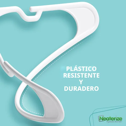 Miniatura 6 de NEATERIZE Ganchos para Ropa 20 Pack Blanco - Ganchos de Plástico - Ganchos Colgar Ropa