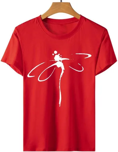 Miniatura 91 de Camiseta con estampado de animales para mujer, camiseta de libélula divertida, linda camiseta de manga corta, blusa de primavera 2023, camisas