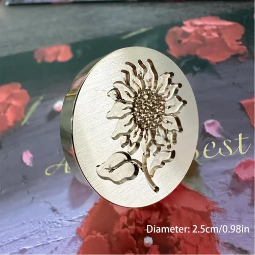 Miniatura 2 de 4 sellos de cera de repuesto para cabeza de sello de rosa, margarita, girasol, retro, antiguos, sellos de cera de sellado para invitaciones de boda