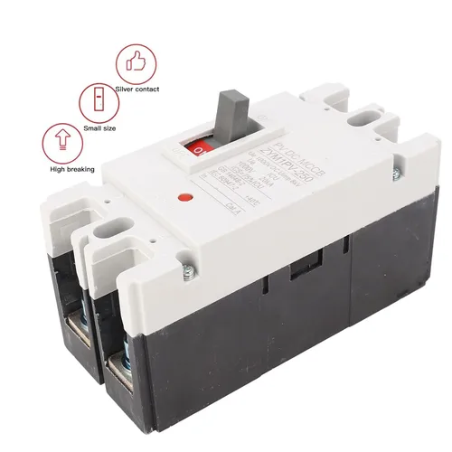 Miniatura 3 de Interruptor de desconexión de batería solar MCCB 2P 200A 2P 1000V MCCB Interruptor de desconexión de caja moldeada Interruptor maestro de alto
