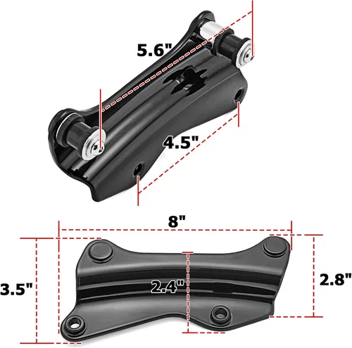 Miniatura 6 de Mofun Kit de Hardware de Acoplamiento de 4 Puntos de Liberación Rápida Tour Pack Kit de Acoplamiento de Respaldo Compatible con Harley Touring Road