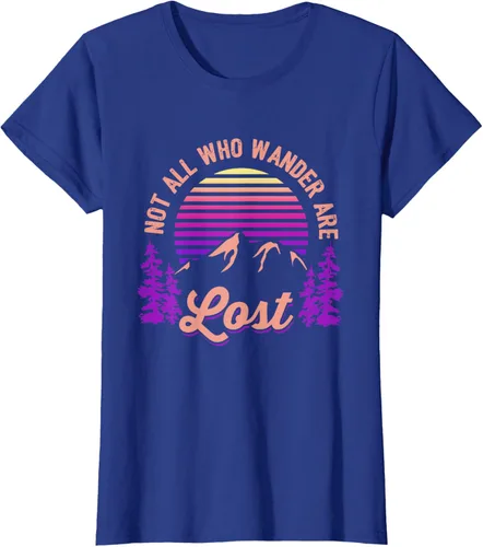 Miniatura 89 de Not All Who Wander Are Lost Vintage Mountains - Camiseta de senderismo, Negro, S