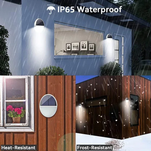 Miniatura 4 de Luz solar al aire libre, luz de inducción automática para microondas, sin cableado IP65, luz de pared impermeable, funciona con energía solar