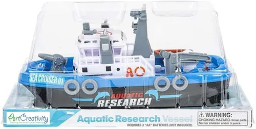 Miniatura 6 de ArtCreativity Barco de investigación acuática, barco de juguete a pilas para niños, flotadores en el agua, bañera flotante y juguete de piscina