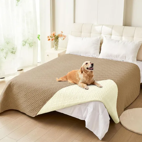 Miniatura 81 de hyha Manta impermeable para perro, manta suave para cama de perro, manta para mascotas, funda de sofá impermeable lavable para perros, fundas Gris