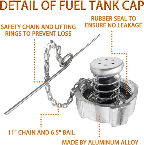 Miniatura 2 de FOKES 20828883 16MF325 Tapa del depósito de combustible apta para camiones Mack Heavy Duty – Sin bloqueo, hembra, OEM 16MF325 20828883 MAK16MF325