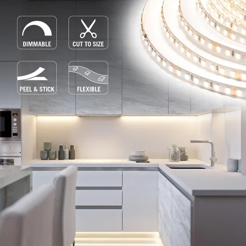 Miniatura 3 de Armacost Lighting RibbonFlex Pro 136230 - Tira de luces LED blancas de 24 V, 120 LED/m, 2700K, 16.4 pies