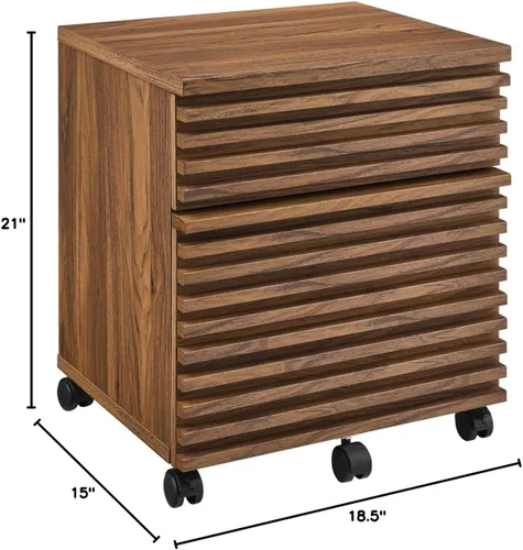 Miniatura 3 de Modway EEI-5704-WAL Archivador de madera, nogal