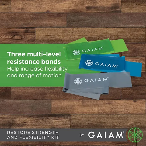 Miniatura 3 de Gaiam Juego de bandas de resistencia para restaurar la fuerza y la flexibilidad