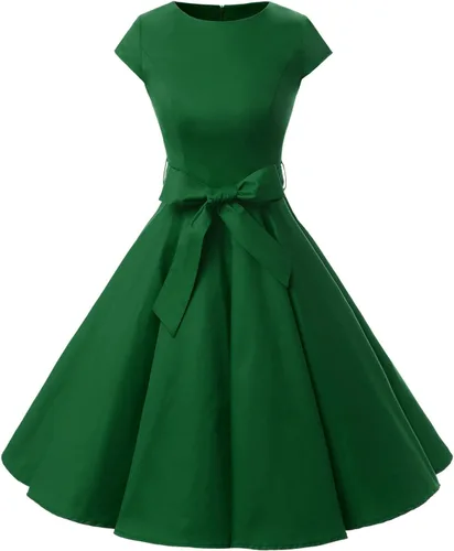 Miniatura 69 de Dressystar - Vestidos clásicos de fiesta con mangas casquillo, estilo Rockabilly y retro de la década de 1950