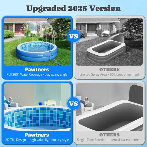 Miniatura 3 de Piscina inflable para niños, almohadilla antideslizante para patio trasero, piscina infantil de PVC grueso para interiores y exteriores, estanque