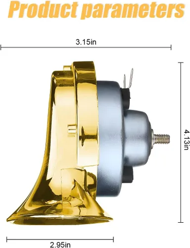 Miniatura 2 de 2 piezas de bocinas de tren súper fuertes de 300 dB, kit de repuesto de bocinas de aire impermeables de 12 V, bocina doble de aire eléctrica