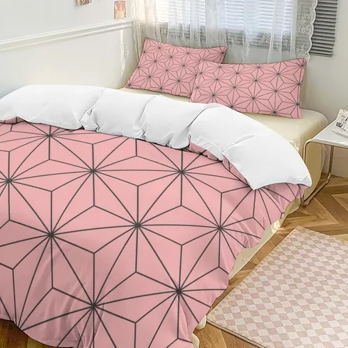 Miniatura 6 de INFLAG Juego de ropa de cama de anime: juego de funda de edredón de microfibra cepillada suave de 68 x 90 pulgadas, 3 piezas, 1 funda de edredón