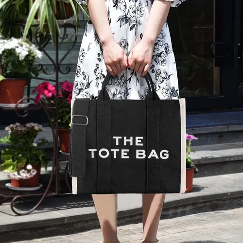 Miniatura 6 de The Tote Bag for Women, CanvasLeather Tote Purse Crossbody Bags with Zipper Sturdy HandBag for School, Travel