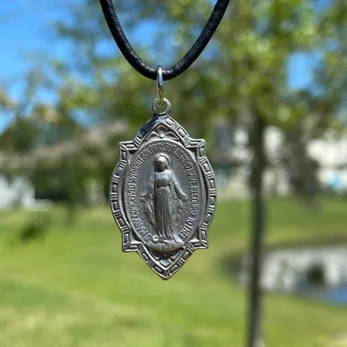 Miniatura 2 de Medalla milagrosa de regalo para mujer, joyería de la Virgen María, amor eterno, María y Cristo, madre bendita, dijes de medalla milagrosa, regalos