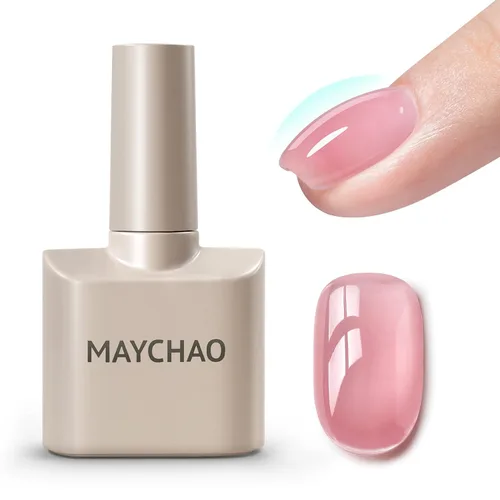 Miniatura 12 de MAYCHAO Gel constructor morado claro para uñas, fortalecedor de uñas malva de 0.5 onzas líquidas en una botella, gel duro para extensión de uñas