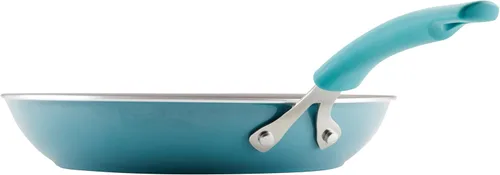 Miniatura 9 de Rachael Ray Cook + Create - Juego de sartenes antiadherentes, 9.5 pulgadas y 11.75 pulgadas, color azul agave