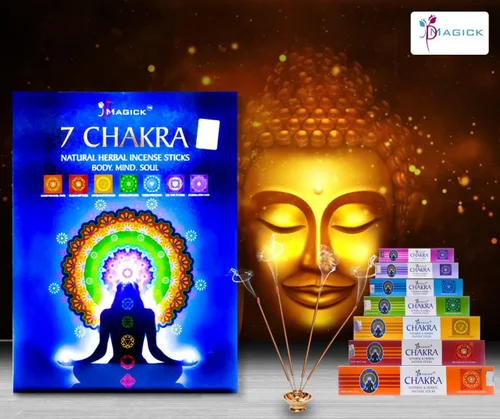 Miniatura 8 de Juego de regalo de varillas de incienso Chakra 140 varillas de incienso para aromaterapia, yoga y relajación 7 aromas únicos de alineación