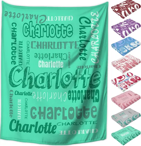 Miniatura 9 de Manta personalizada con nombre, mantas de franela personalizadas para bebés, niños y adultos con nombre, regalo de Navidad, cumpleaños, día de San