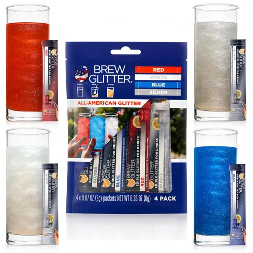 Miniatura 18 de Brew Glitter Baby Pink Reveal - Brillantina comestible que cambia de color (0.11 onzas, 1 tarro) para cócteles transparentes, cócteles sin alcohol