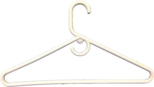 Miniatura 3 de Colgadores de tela tubulares de alta resistencia Jumbo de plástico para adultos capa de tela traje armario organización percha - blanco (10)