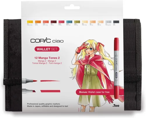 Miniatura 4 de Copic Ciao - Juego de marcadores 5+1, tonos grises cálidos (paquete de 5 + multiliner)