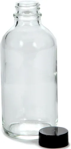 Miniatura 5 de Vivaplex, 12, botellas de vidrio transparentes, de 4 onzas, con tapas