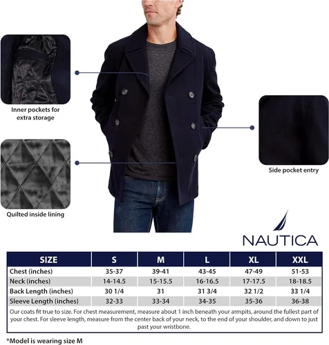 Miniatura 6 de Nautica Men's Classic Double Breasted Peacoat
