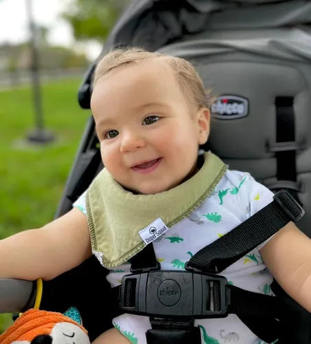 Miniatura 3 de DiaperSquad's 100% Organic Cotton Baby Drool Bibs, Super Absorbent & Adjustable Baby Bibs for Drooling and Teething Color terroso