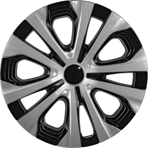 Miniatura 2 de OxGord Tapacubos de 15 pulgadas, color plateado y carbón, compatibles con Toyota Prius Year y Sub modelos 16-18, cuatro y dos, cubiertas de ruedas