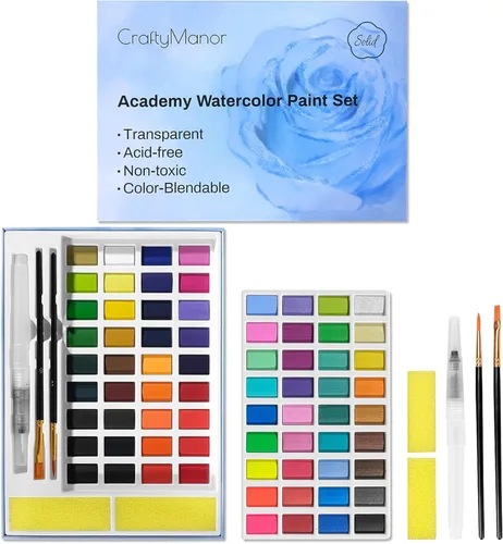 Miniatura 11 de CraftyManor Mini Juego de Pintura de Acuarela Cambiante de Silvicultura, 40 Pinturas de Acuarela Cambiantes de Color, Pinturas de Acuarela Metálicas