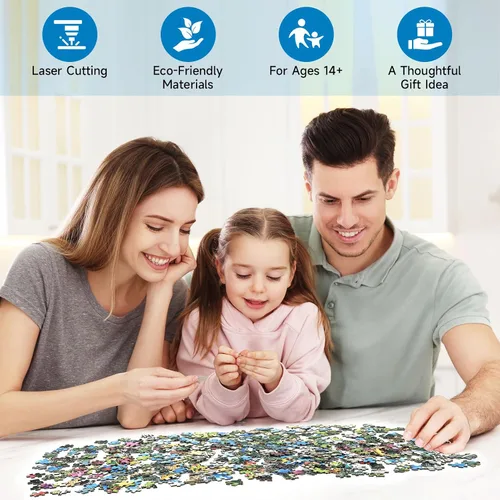 Miniatura 2 de Rompecabezas de 1000 piezas para adultos, rompecabezas de playa de 1000 piezas, rompecabezas de verano para adultos, vacaciones, casa de playa